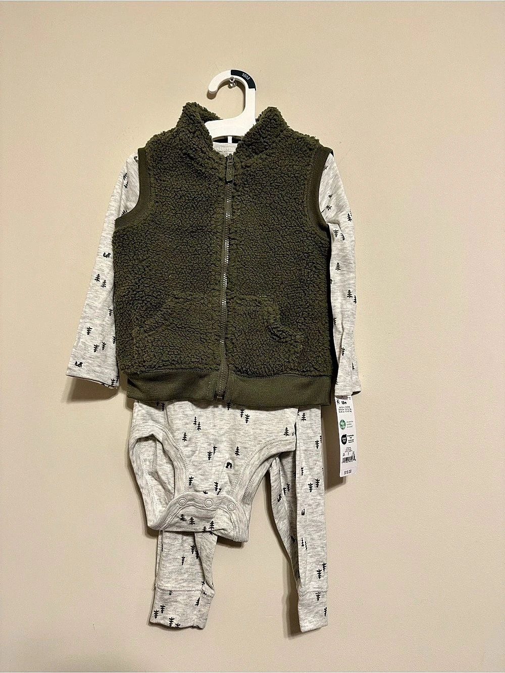 Carter's Baby 18M Gray & Green 3-Piece Set NWT